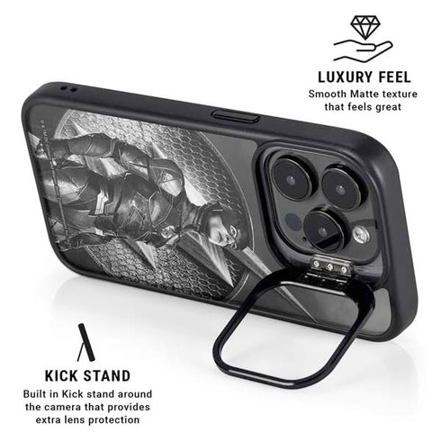 The Justice League (2017) Flash Poster iPhone 14 Pro Kickstand Case
